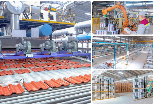 Hệ thống dây chuyền sản xuất hiện đại, tiên tiến