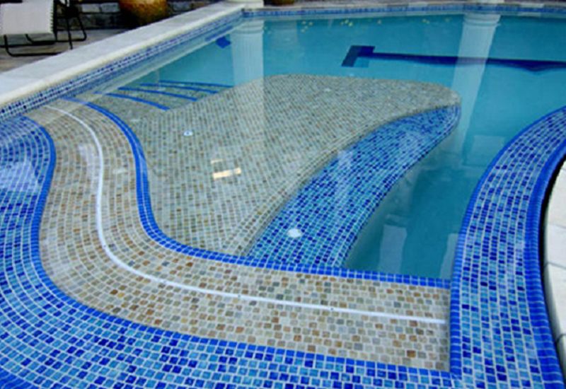 Gạch Mosaic dùng trong bể bơi
