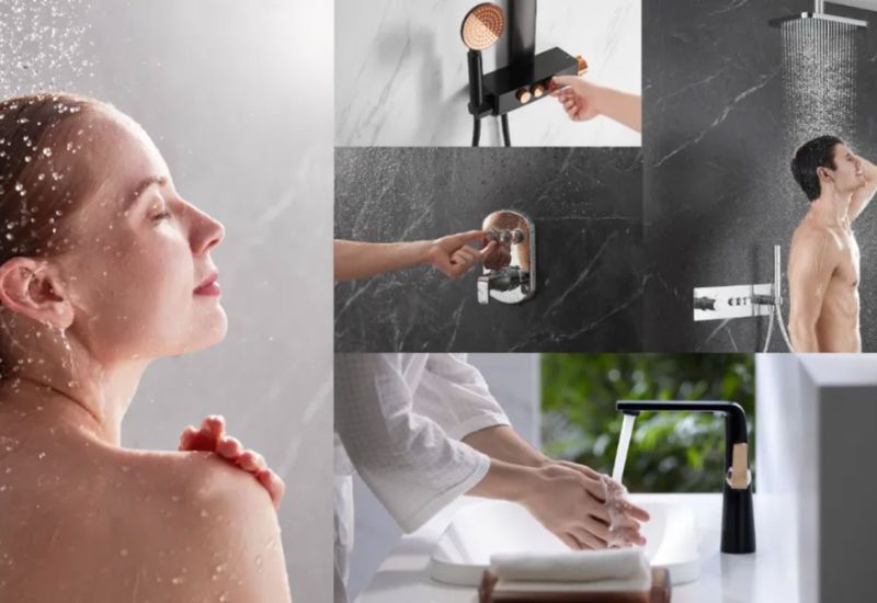 Sen tắm âm tường tạo nên phong cách sang trọng và hiện đại cho nhà tắm