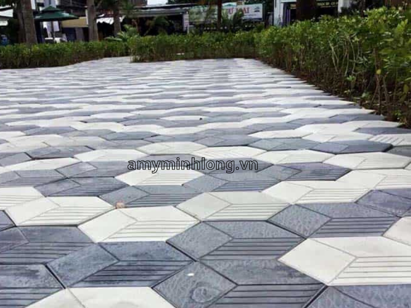 Gạch lục giác với họa tiết hình học độc đáo mang đến vẻ đẹp trẻ trung và năng động.